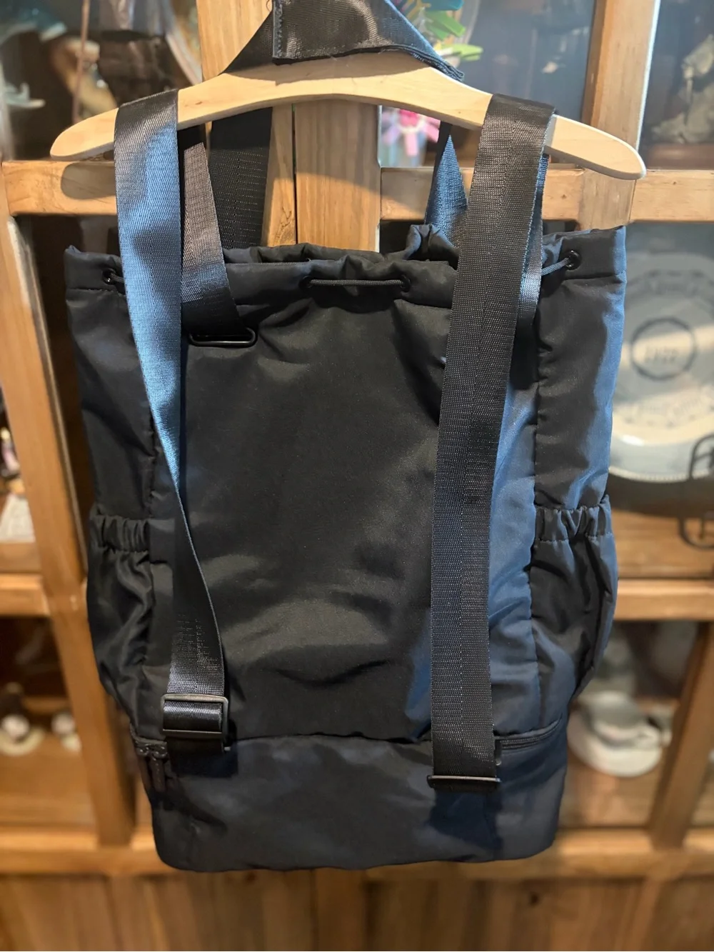 Beyond Yoga Black Gym Logo Zip Pouch